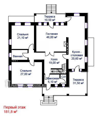 1 этаж Проект дома ЯА 253-3