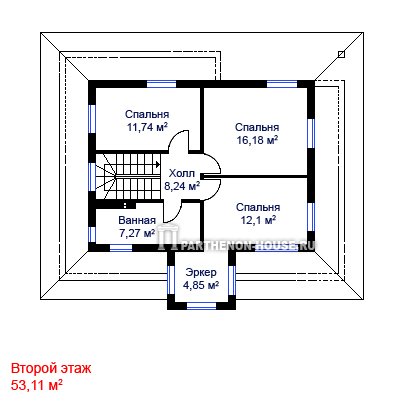 2 этаж проекта дома ЯА 238-8