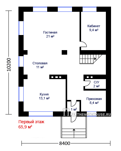 1 этаж Проект дома КА 138-60