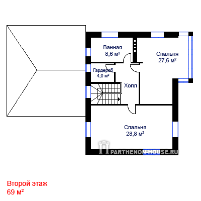 2 этаж проекта дома КА 141-1