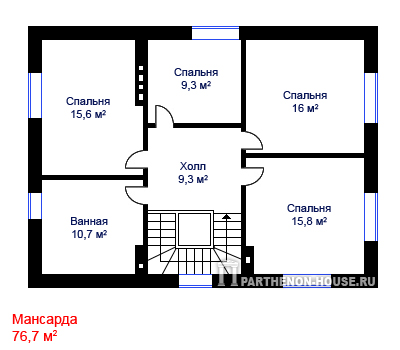 2 этаж Проект дома ЯА 158-65