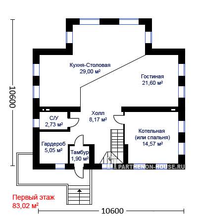 1 этаж Проект дома ЯА 176-40