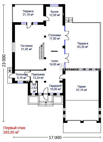 1 этаж Проект дома КА 418-5