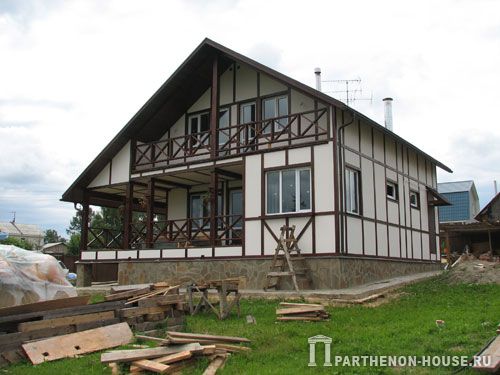 Строительство каркасного фахверкового дома.