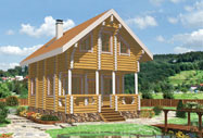 Проект деревянного дома для узкого участка