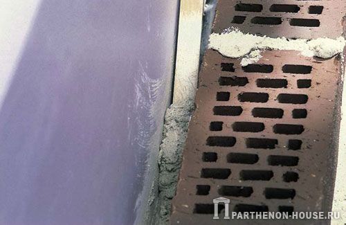 Технология кладки лицевого кирпича. Швы кладки.