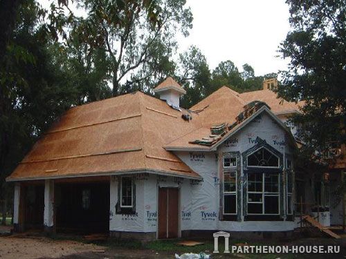 Строительство каркасного дома. Сплошная обрешетка.
